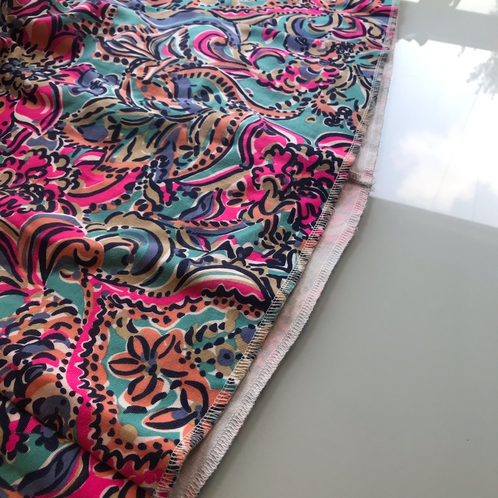 Lily Pullitzer Knit Boat Neck Blue, Hot Pink Dress - Picture 5 of 6